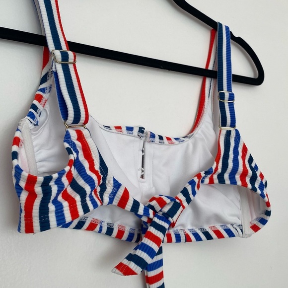 Target Xhileration Red White & Blue striped Bikini Top size D/DD - Picture 4 of 16
